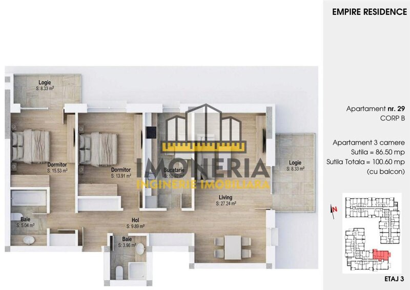 Empire Tornadei 2, 0% comision, 3 camere cu sistem fotovoltaic 6 kw